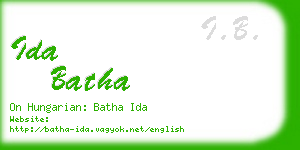 ida batha business card